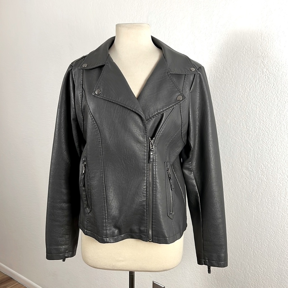 Vegan Leather Moto Jacket